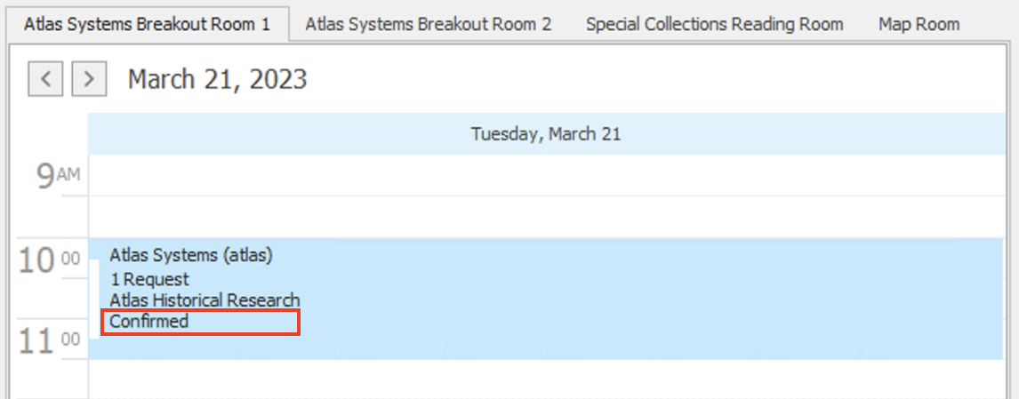 Appointment Status Calendar